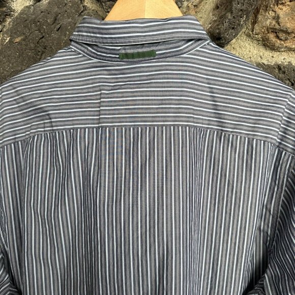 LACOSTE Long Sleeve Button Stripe Shirt Size 44‎ Slim Check Measurements XL - Picture 9 of 9